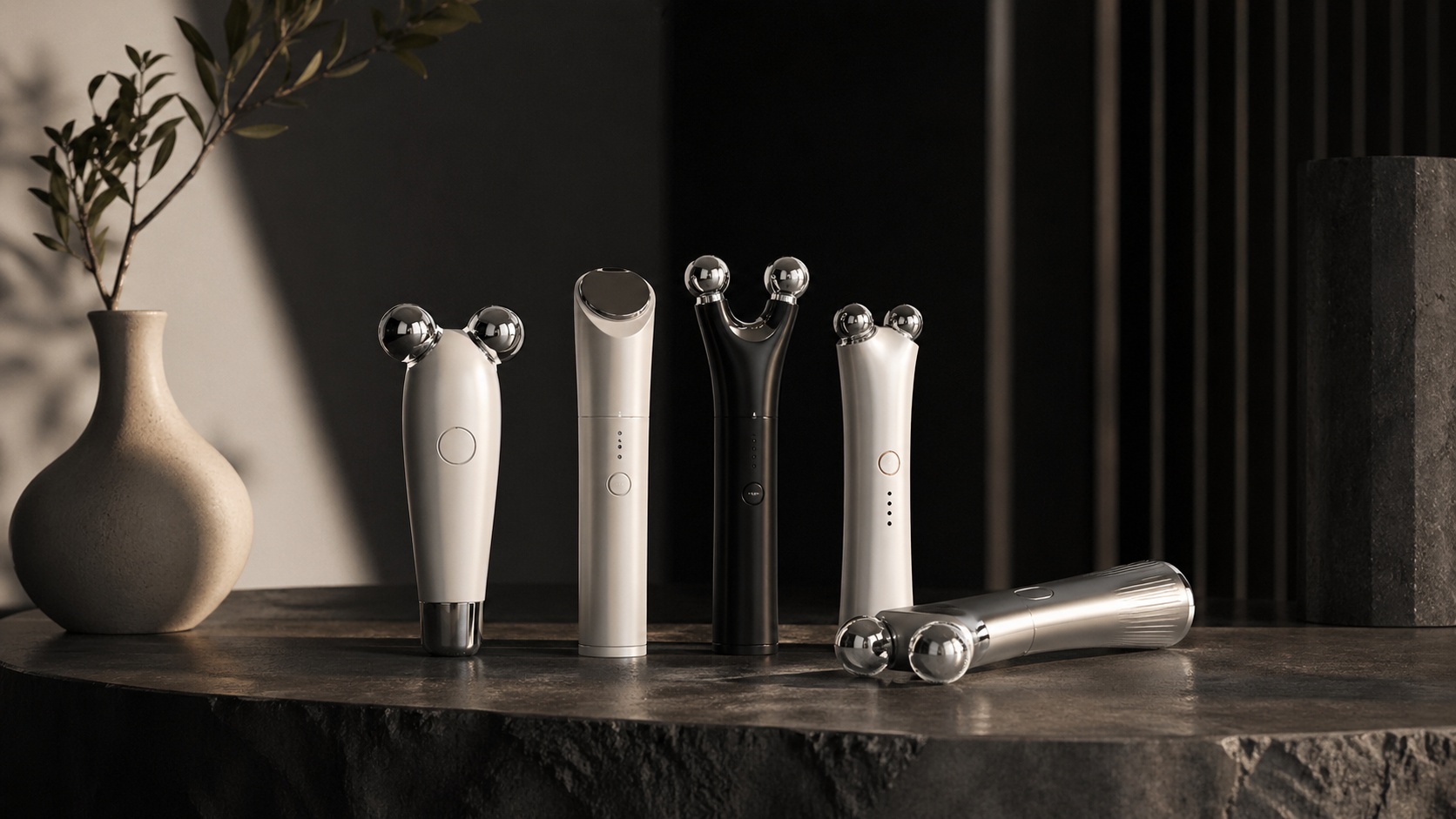 Microcurrent sculpting device for contouring jawline and cheekbones