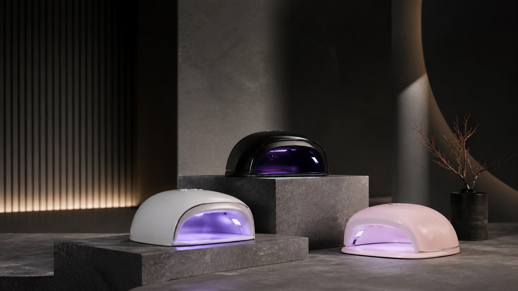 Nail lamp for gel curing and professional nail services