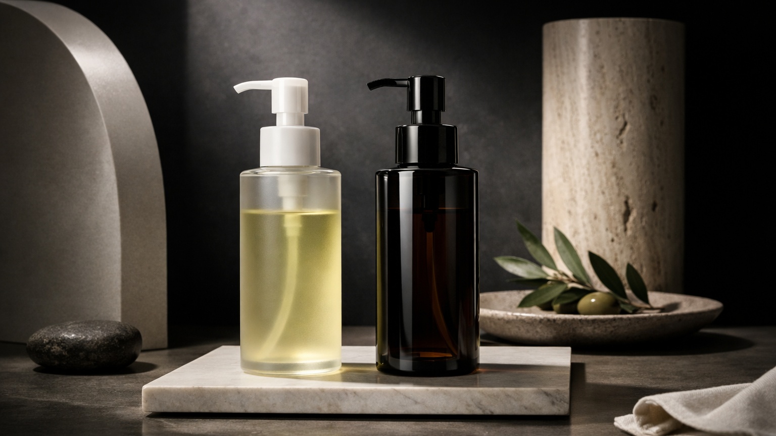 Oil cleanser dissolving makeup and sunscreen