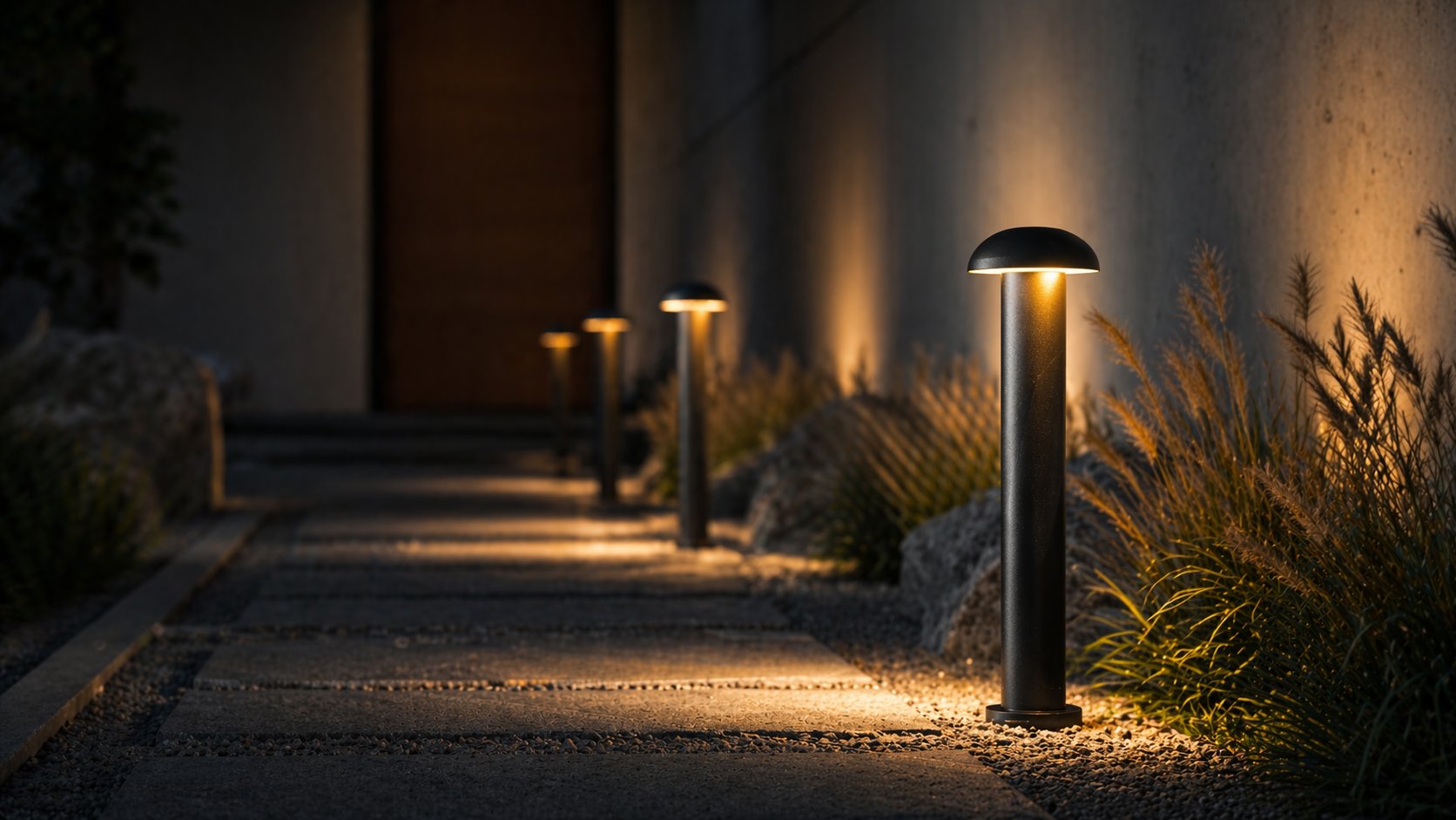 Pathway lights representing walkway and garden lighting