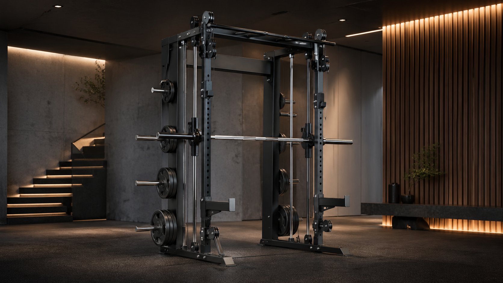 Plate loaded Smith machine representing Smith machine reviews