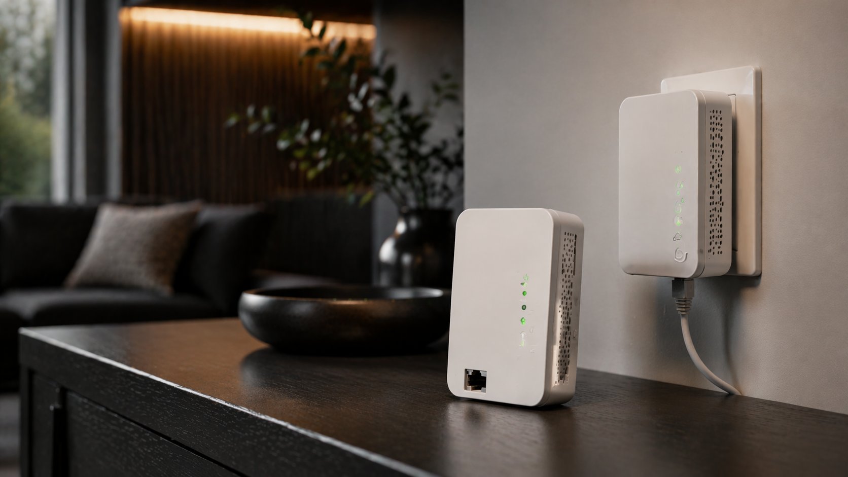 Powerline adapters extending network access through electrical wiring