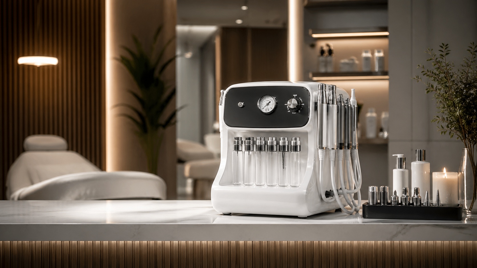 Professional microdermabrasion machine for spa exfoliation treatments