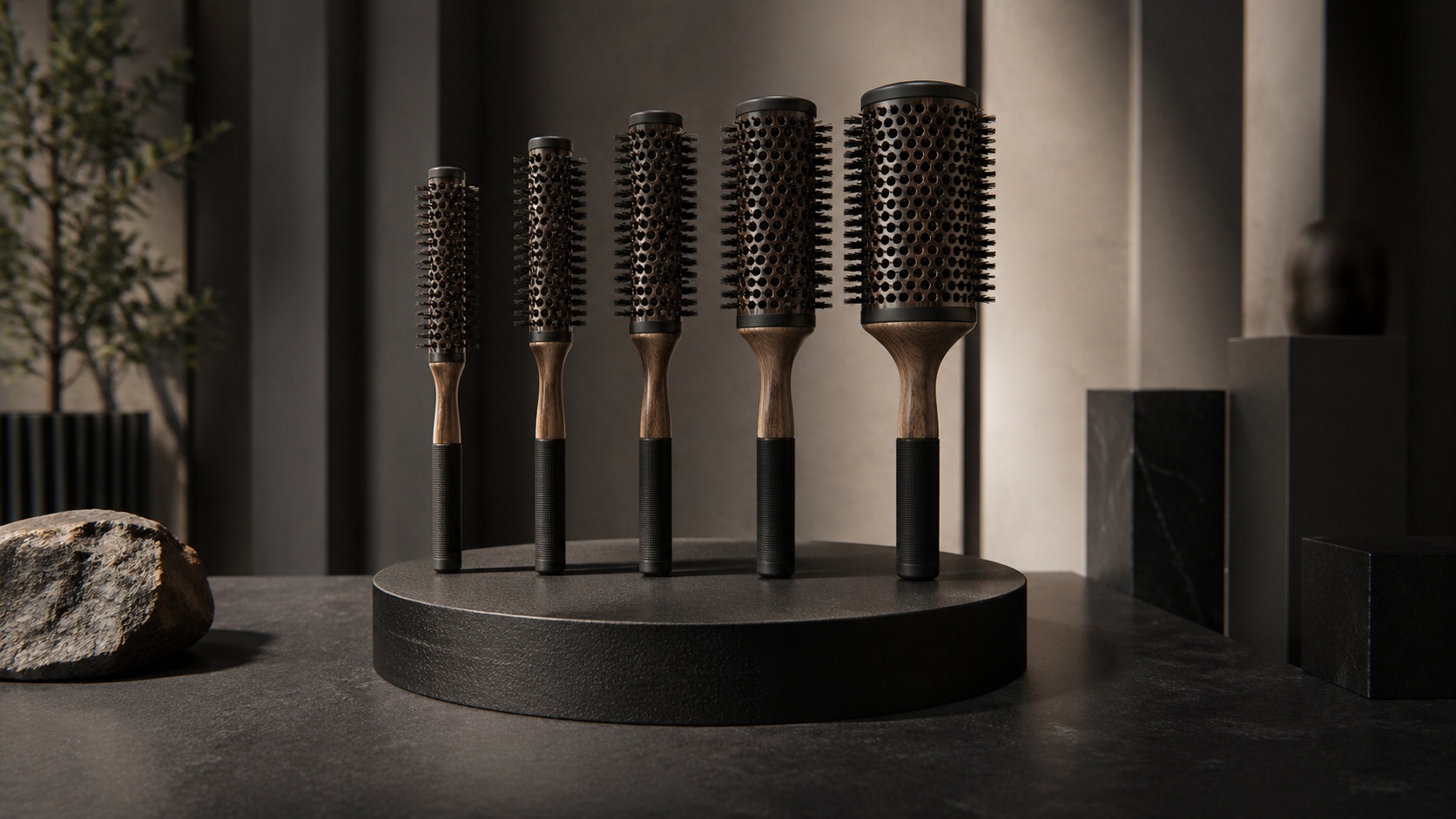 Round brush for blowouts and volume styling