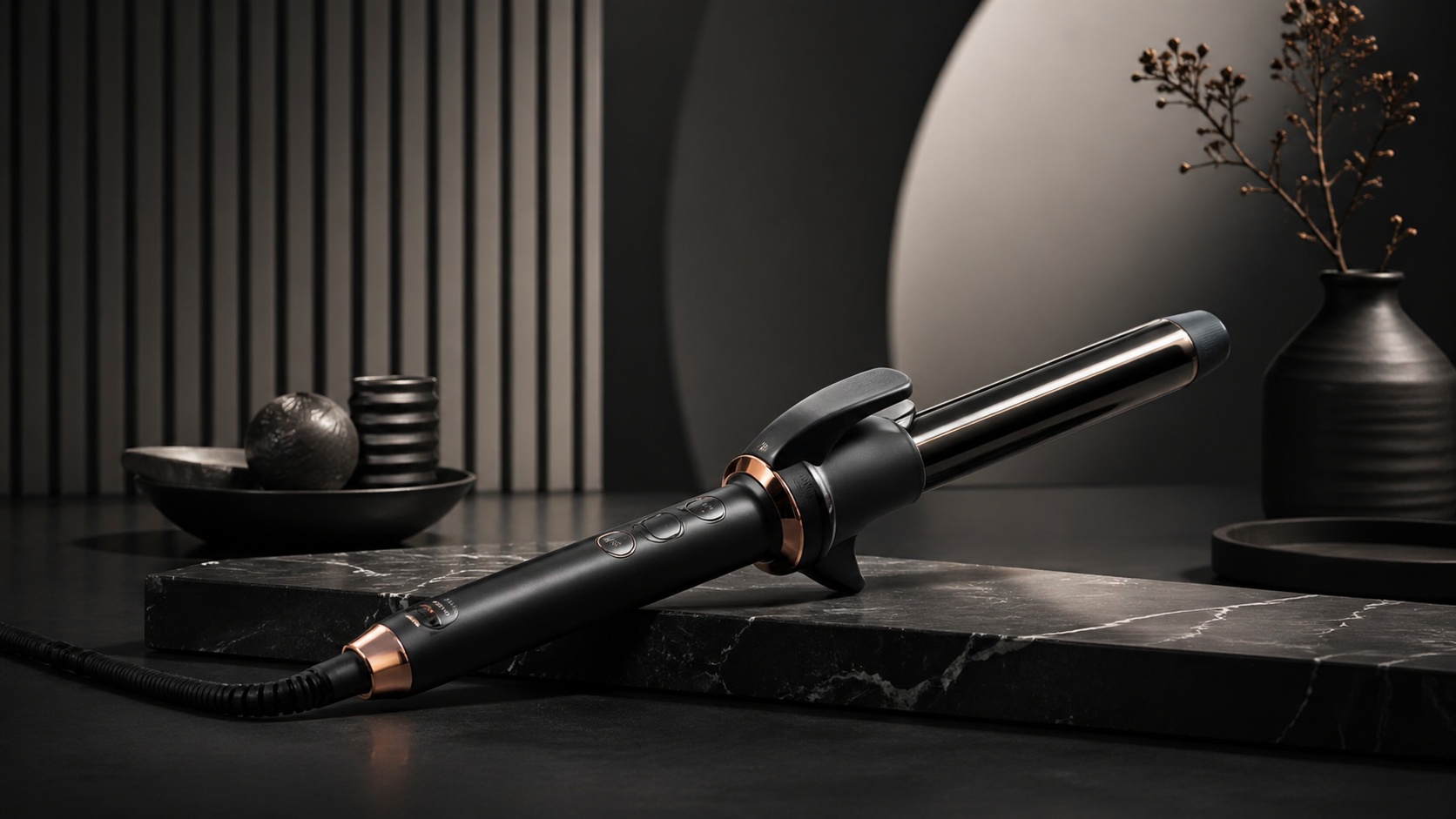 Curling iron for waves and curls styling