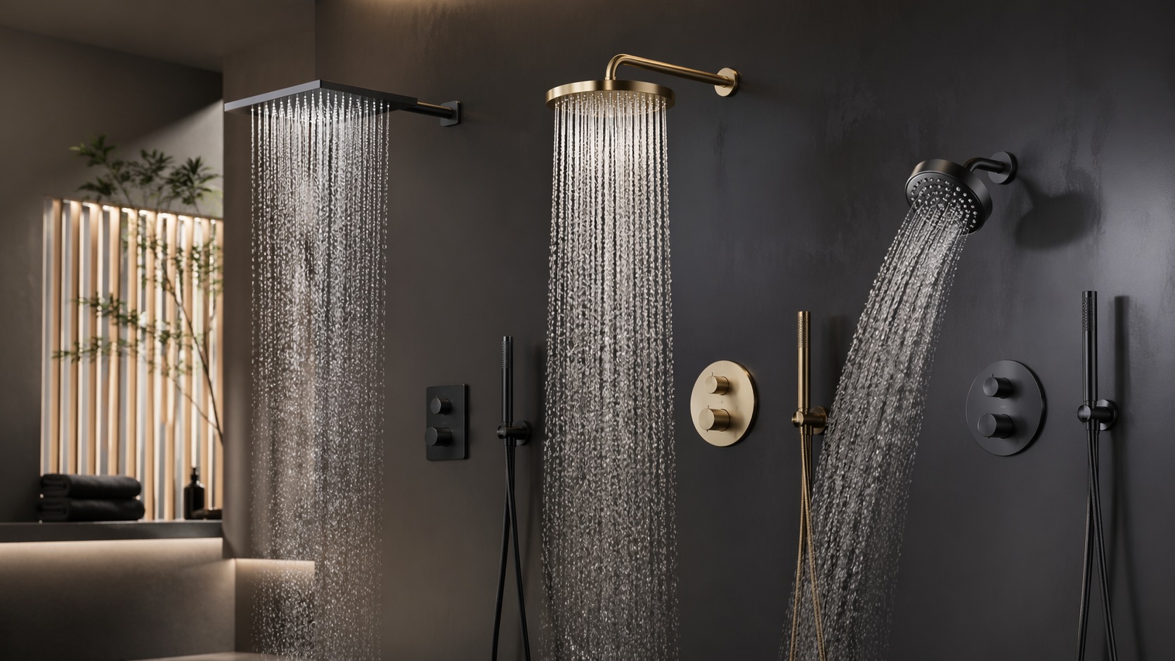 Shower head representing modern shower systems