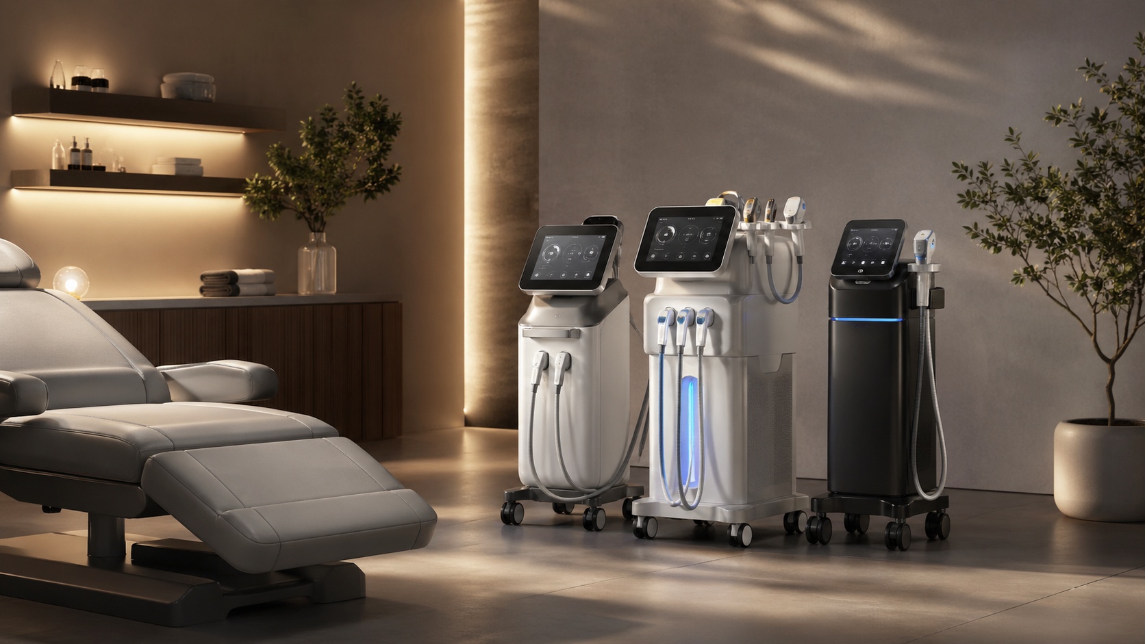 Skin treatment machine representing professional spa equipment reviews