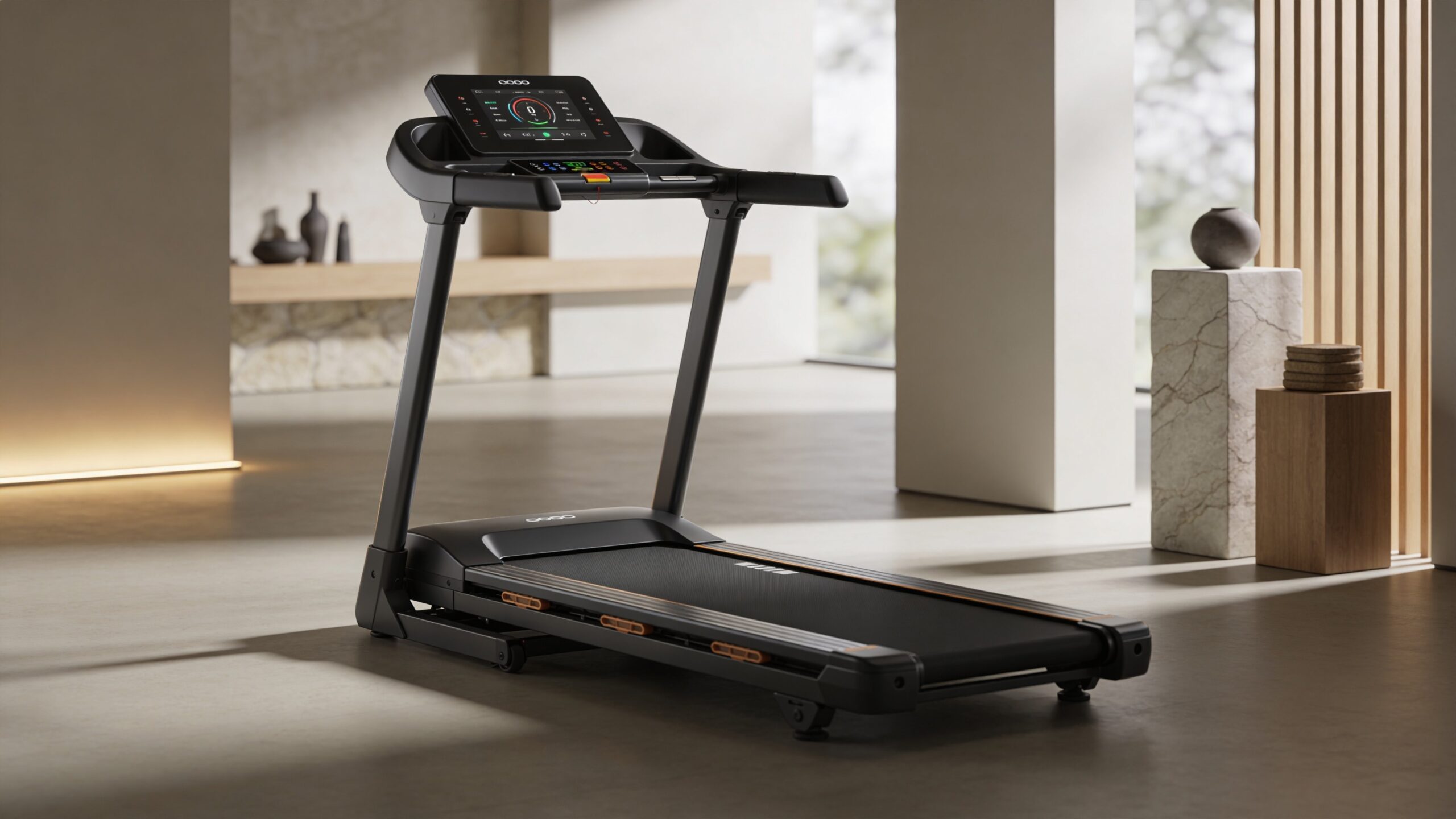 Smart connected treadmill with interactive training features