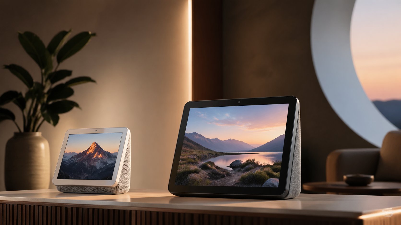 Smart display with touchscreen for home control and visuals