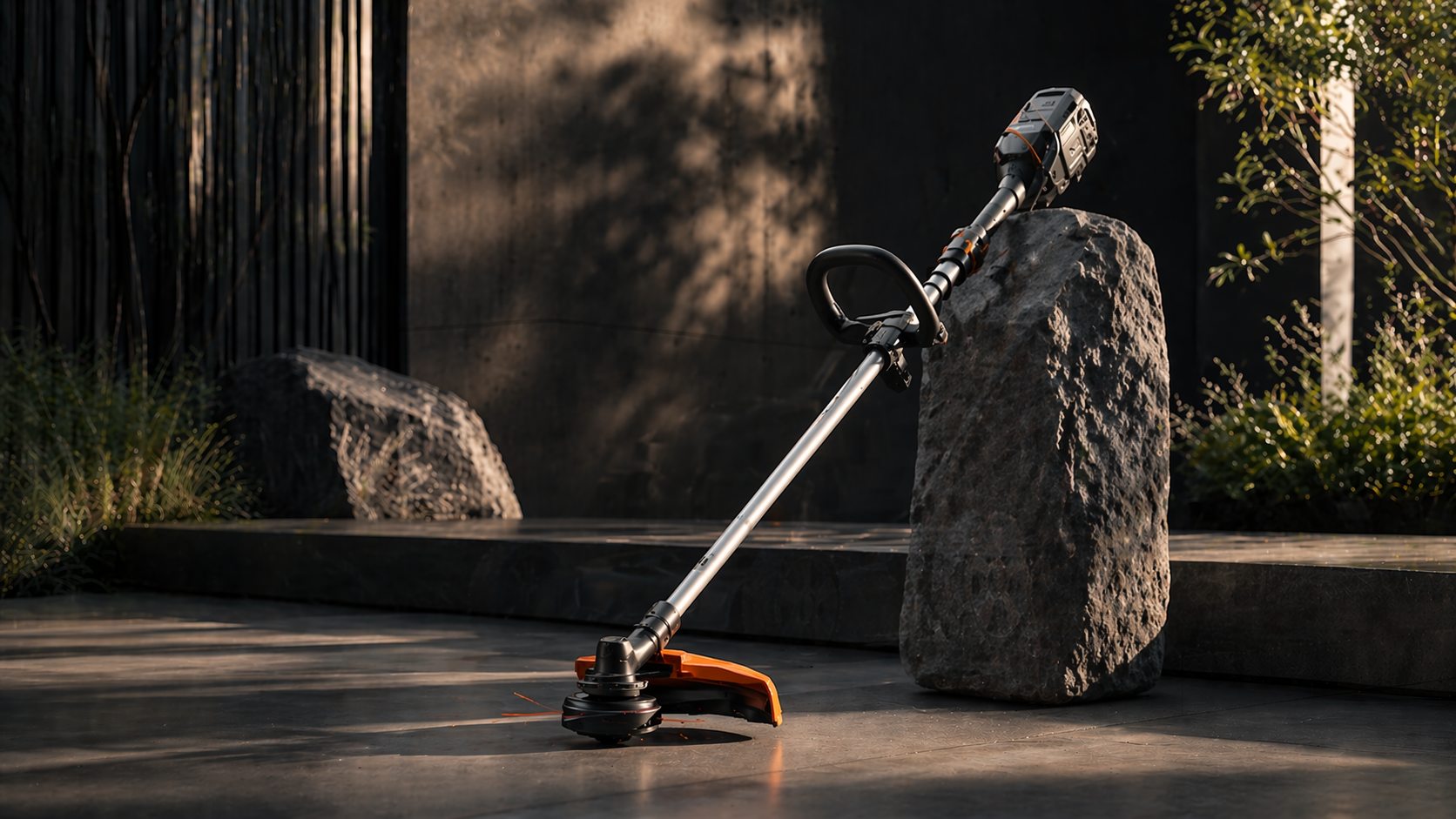 String trimmer for edging and trimming grass