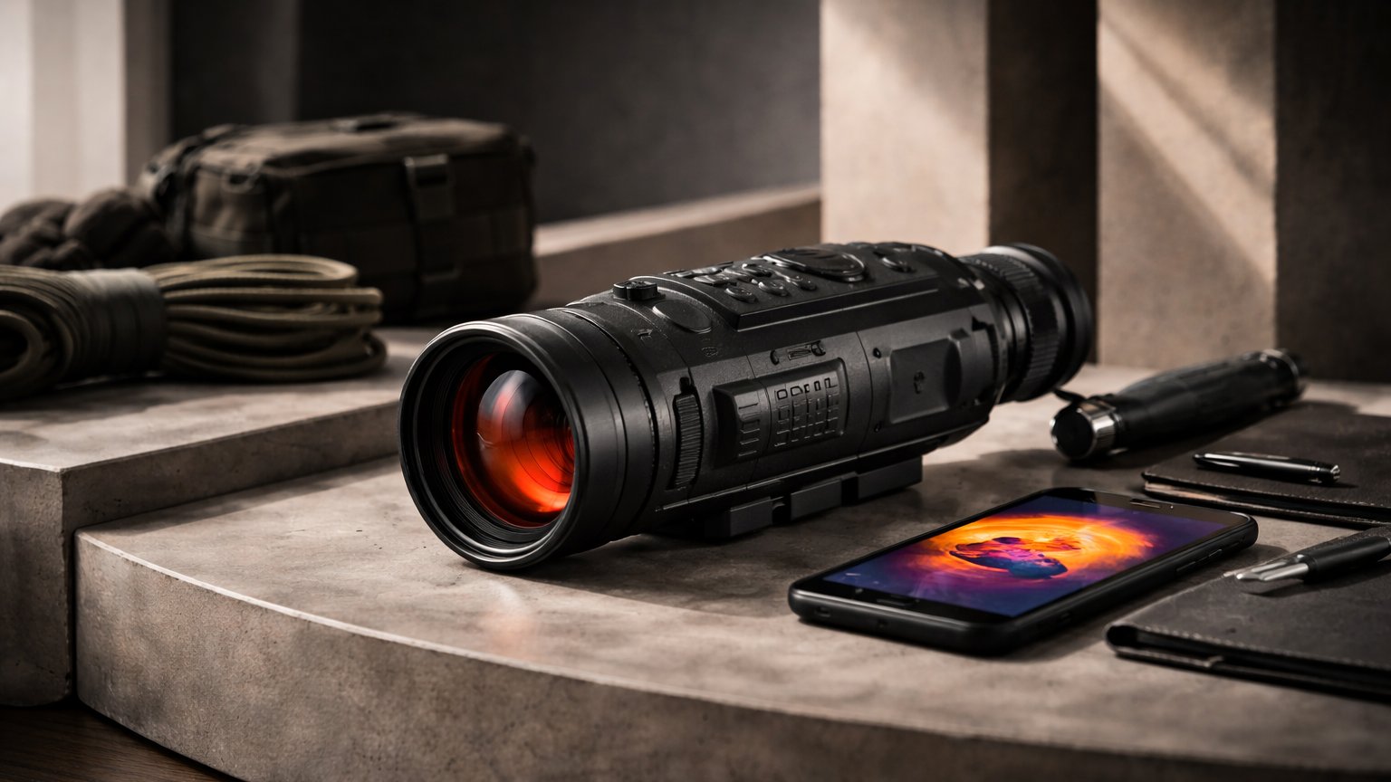 Thermal camera detecting heat signatures