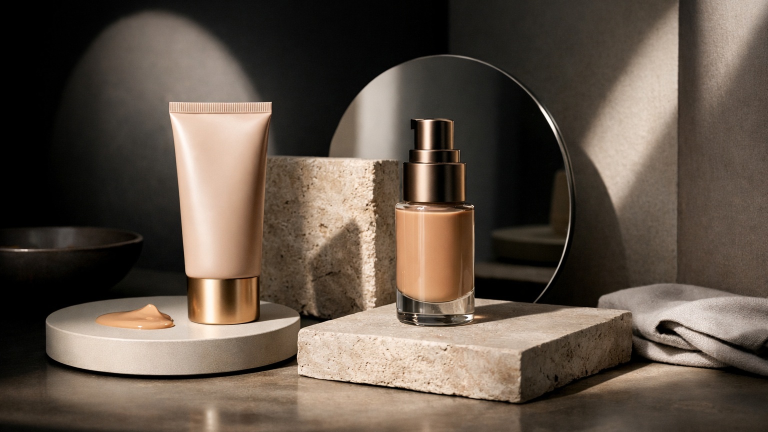 Tinted sunscreens representing SPF with light coverage