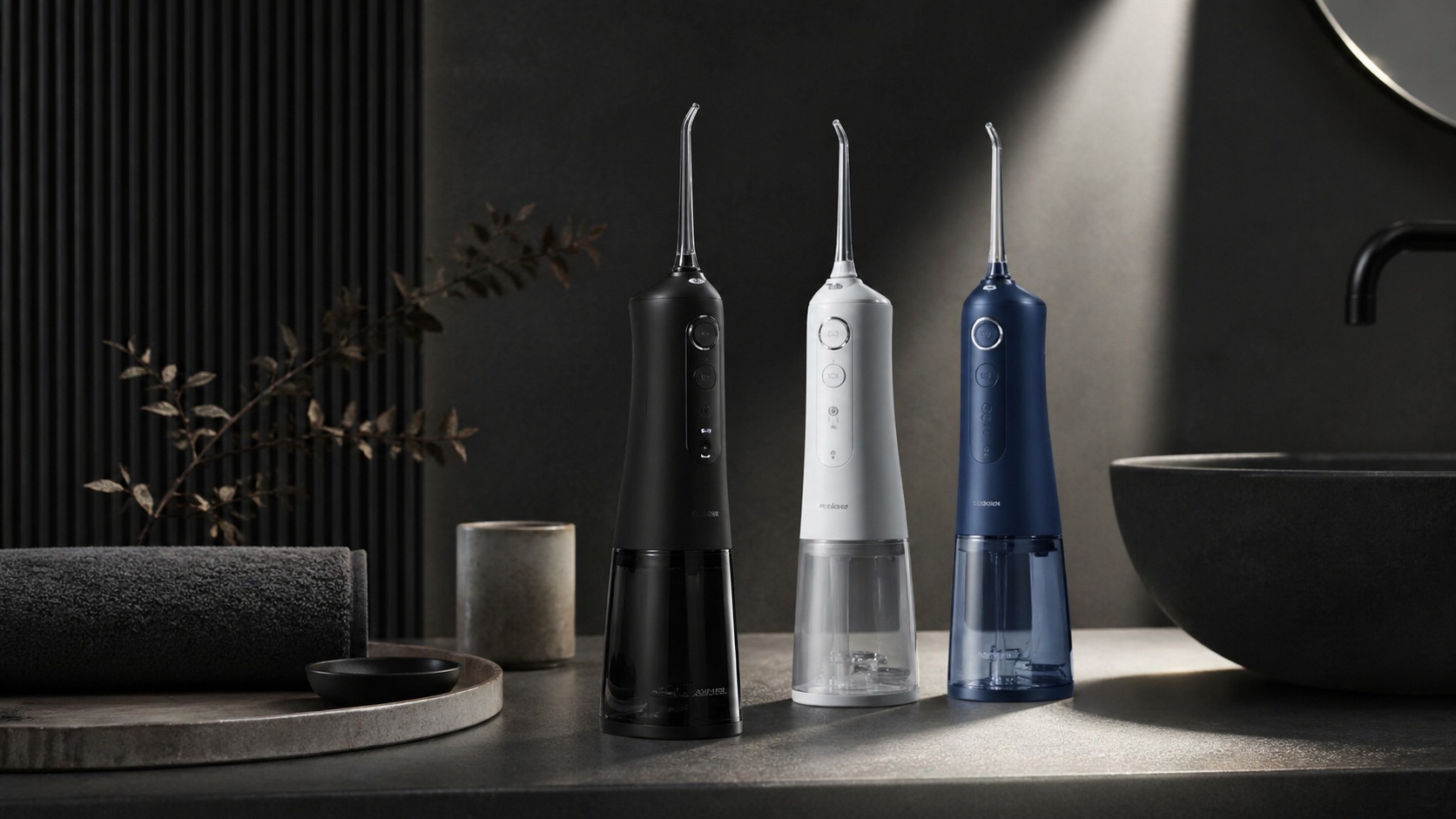 Travel water flosser representing compact oral care for trips