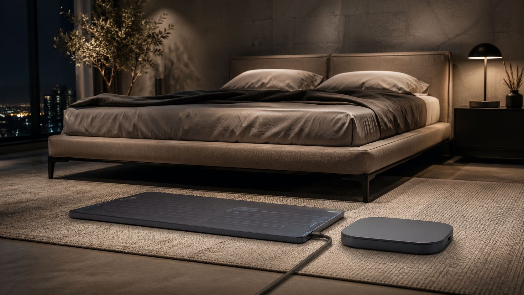 Under-mattress sleep sensor representing contactless sleep tracking