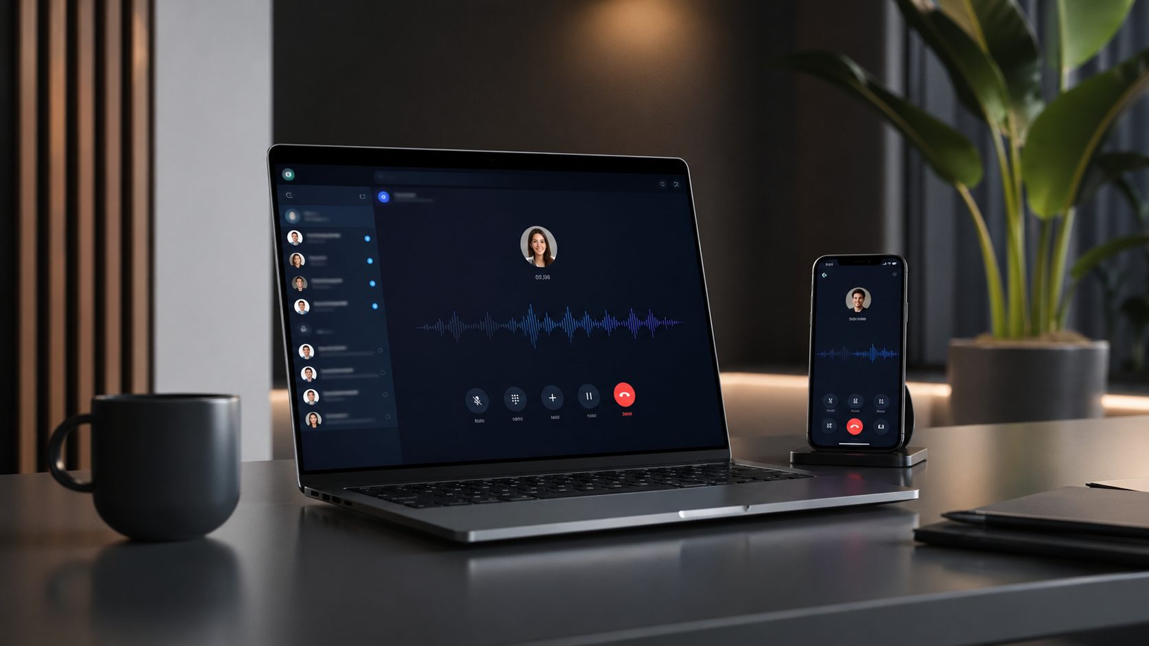 VoIP software interface representing internet-based calling solutions