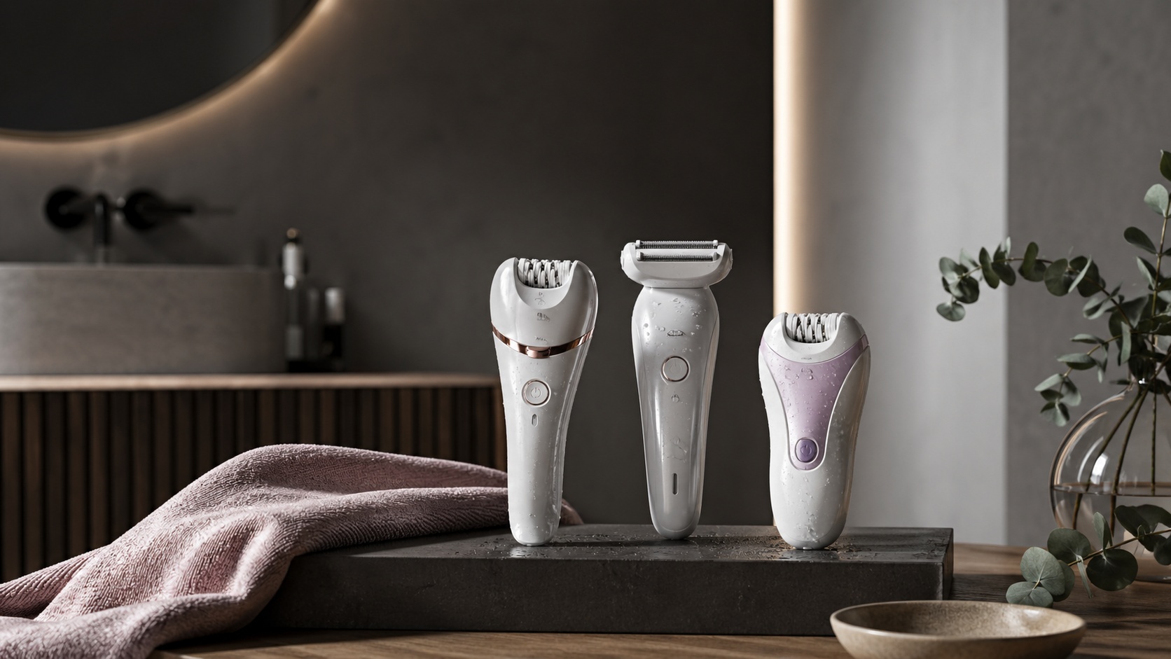 Wet and dry epilator for shower use