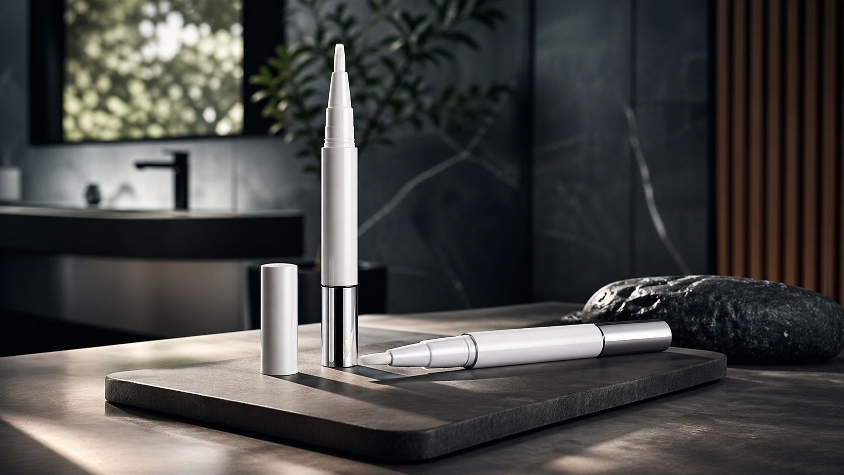 Teeth whitening pen for quick touch-ups