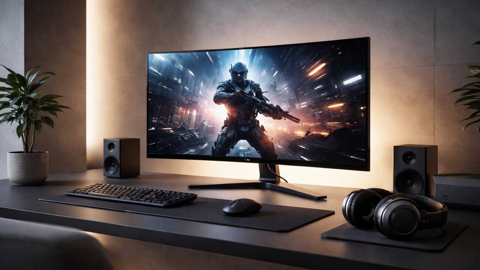 High-performance gaming monitor with vibrant display