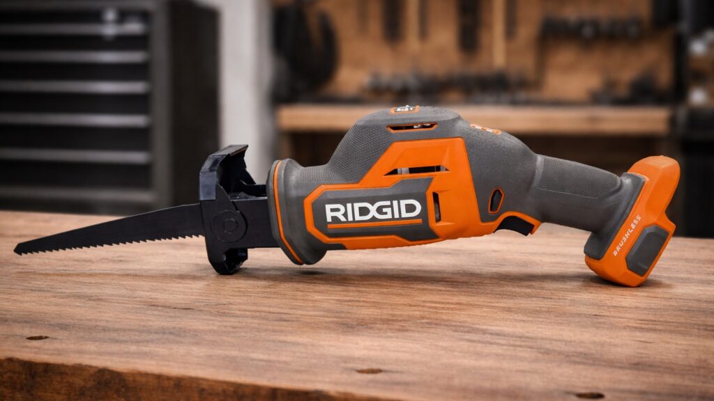 Ridgid R8648B reciprocating saw for demolition work
