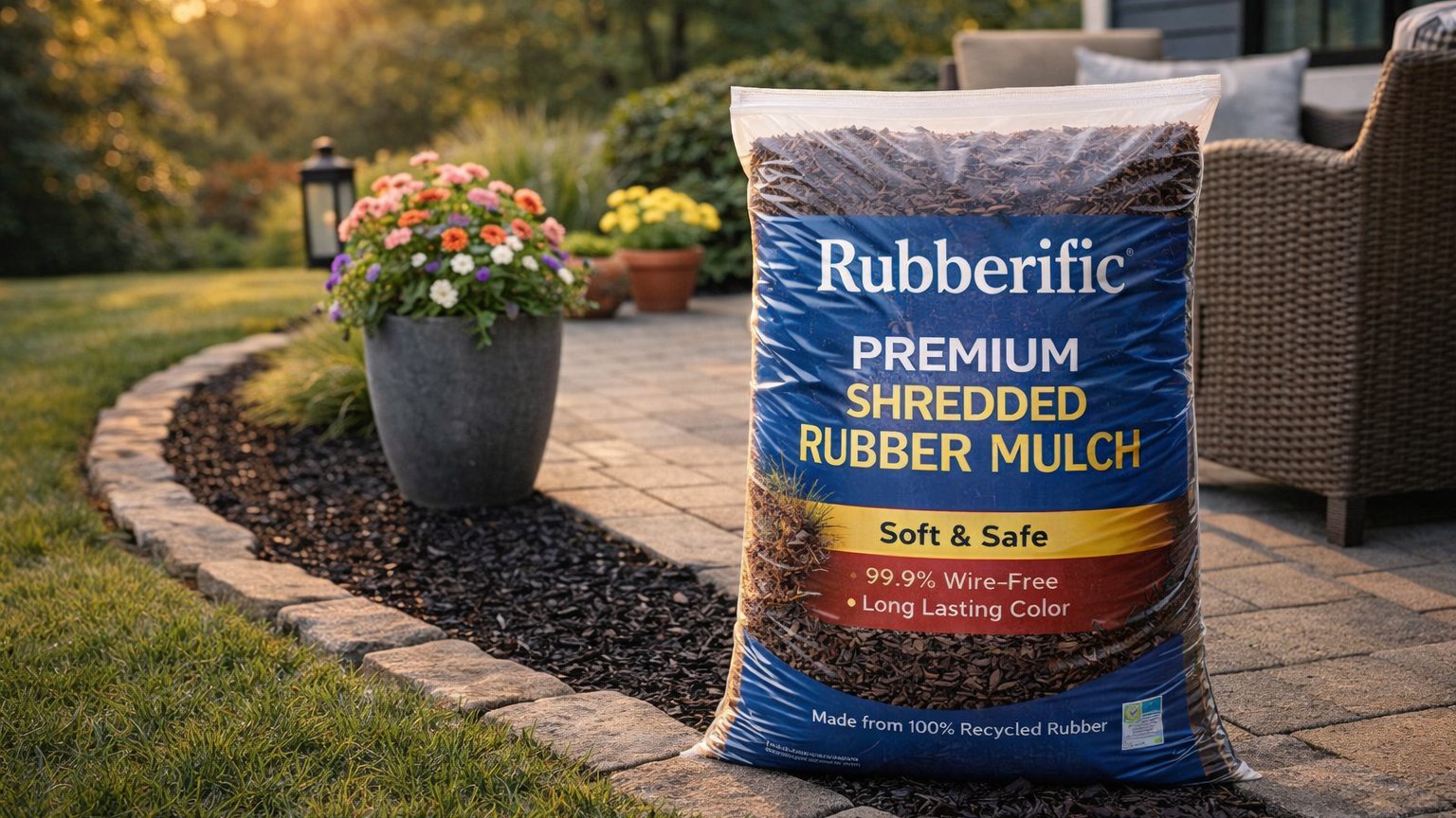 Rubberific Premium Shredded Rubber Mulch