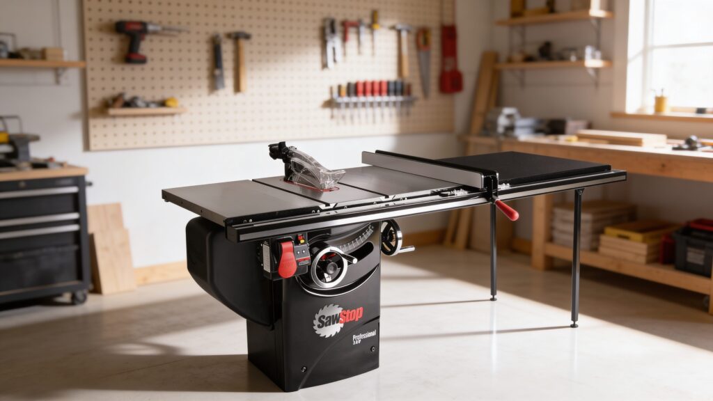 SawStop PCS31230 table saw for woodworking projects