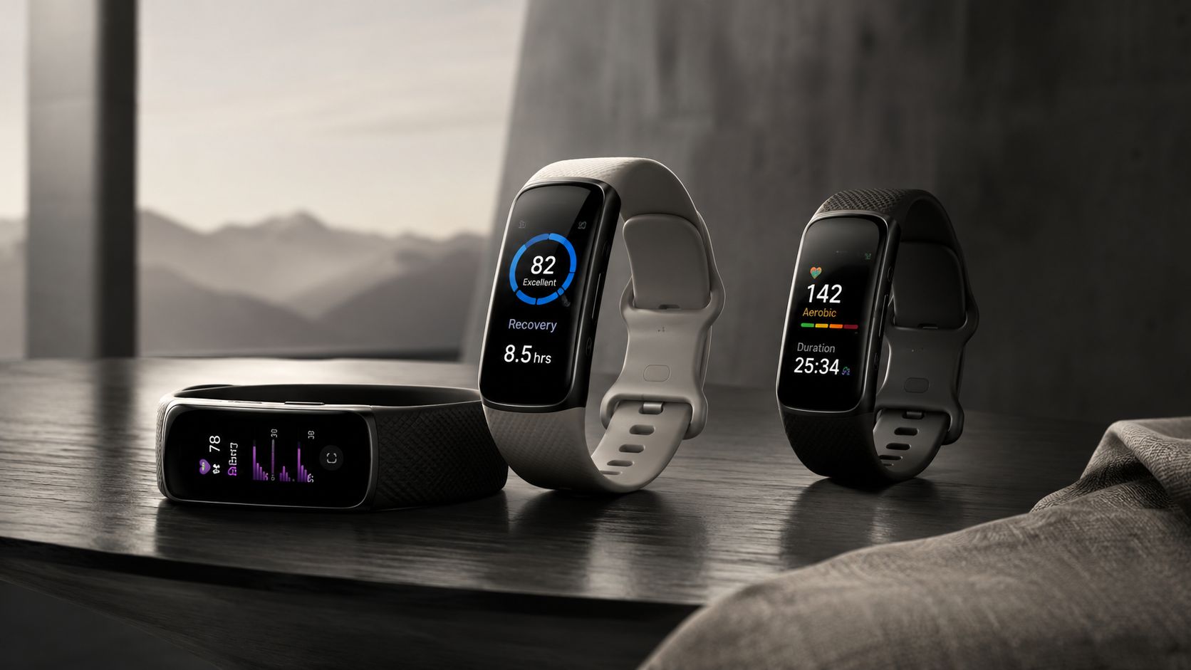 Advanced fitness band representing premium fitness tracking features
