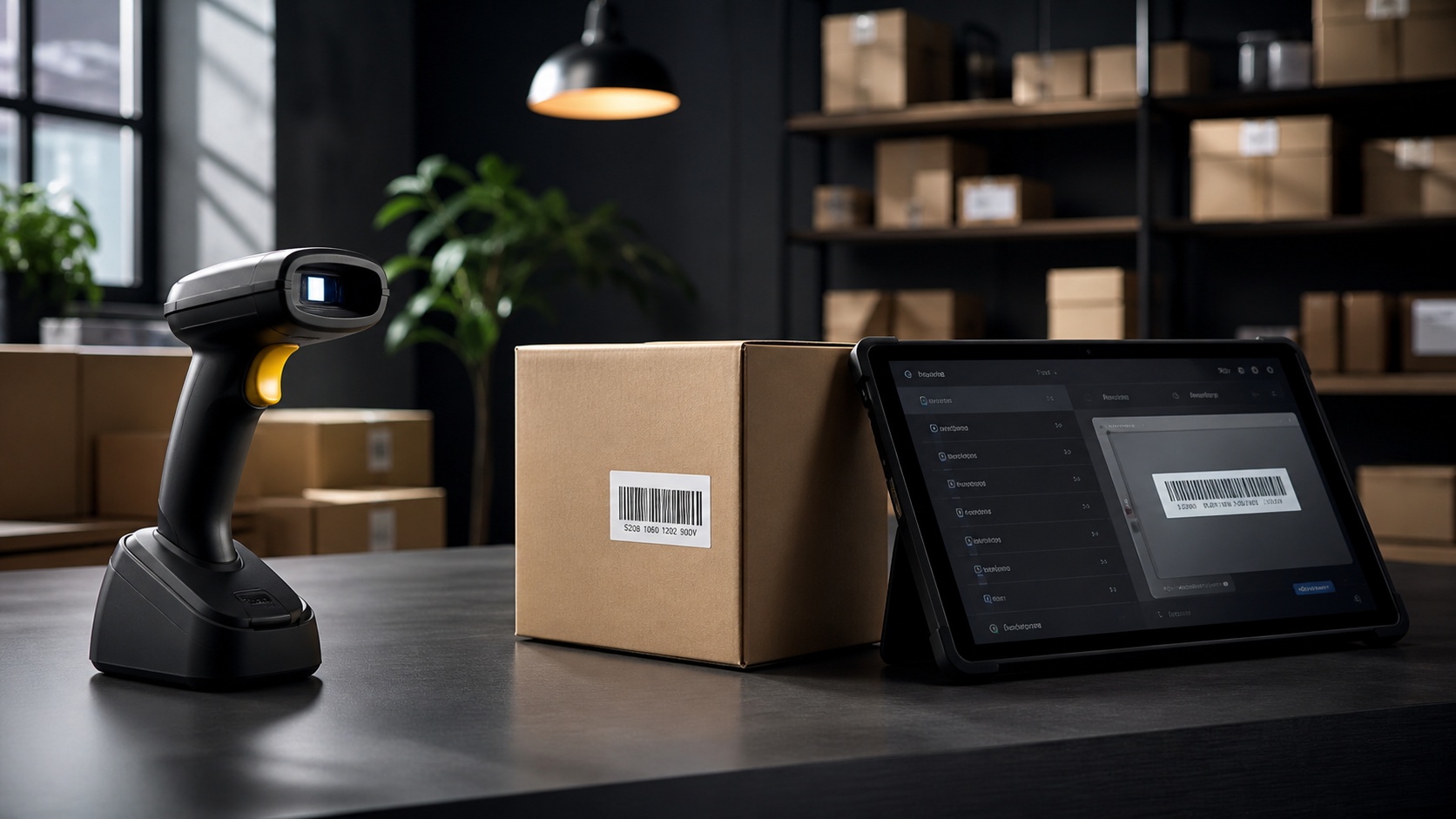 Barcode inventory system for scanning and tracking stock