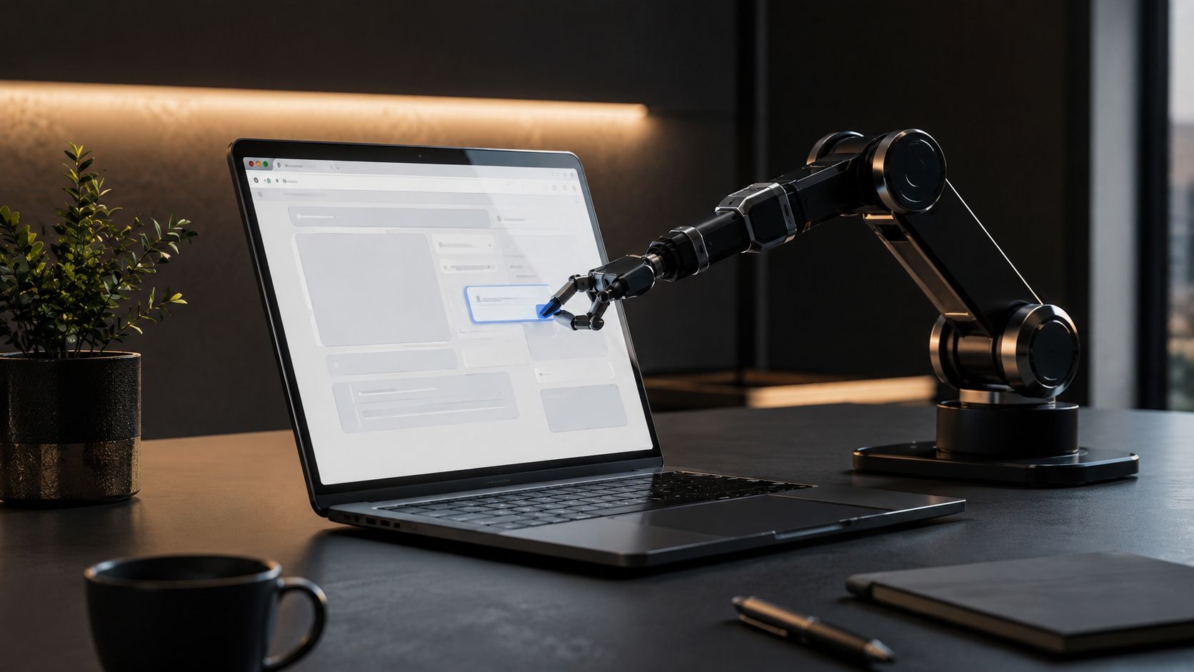 Browser automation tools representing automated web actions