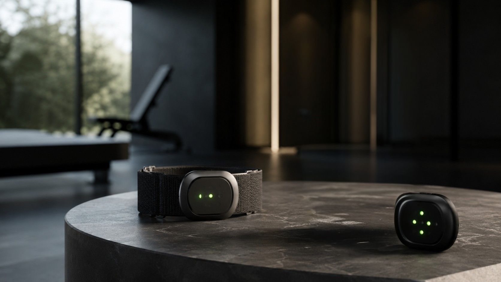 Chest strap heart rate monitor representing precision fitness tracking