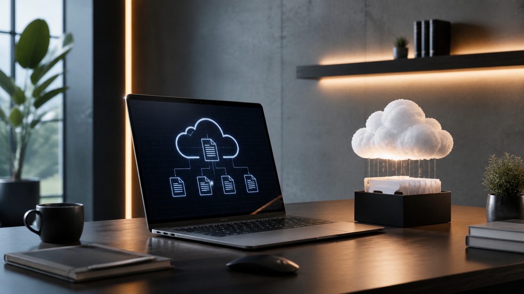 Cloud document management systems interface and storage visualization