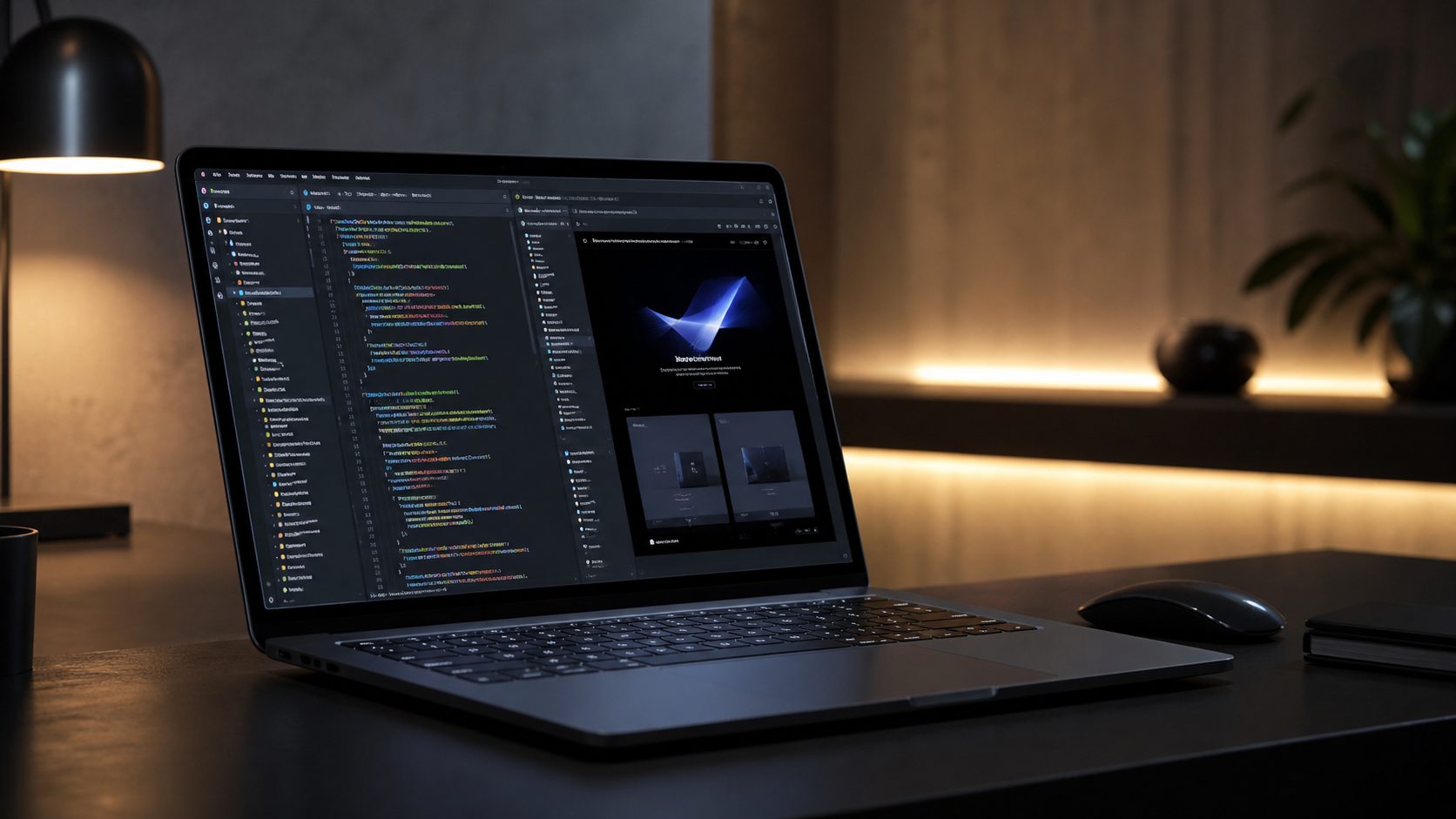 Code editor for web development with HTML CSS and JavaScript