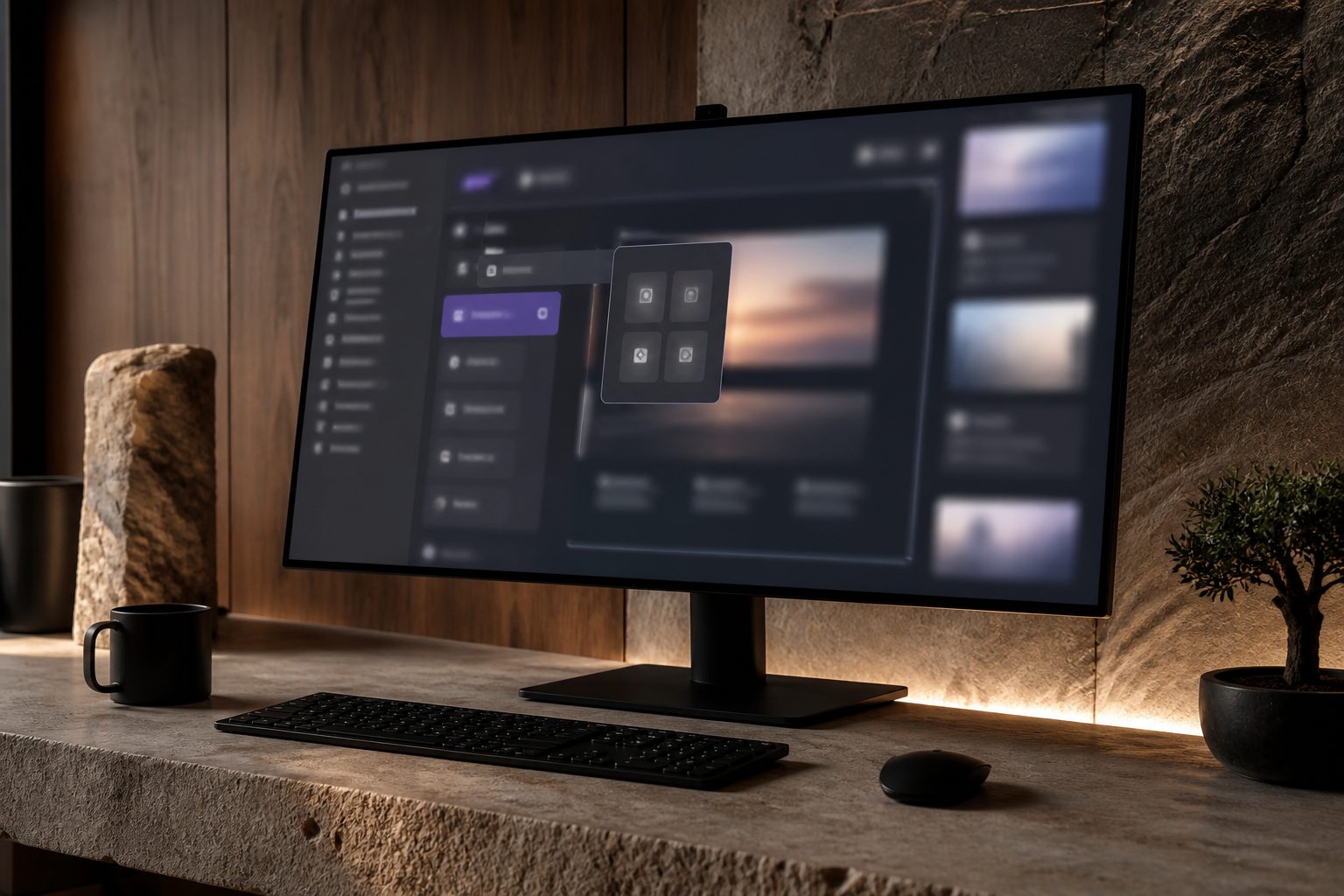Drag-and-drop website builder interface for easy site creation