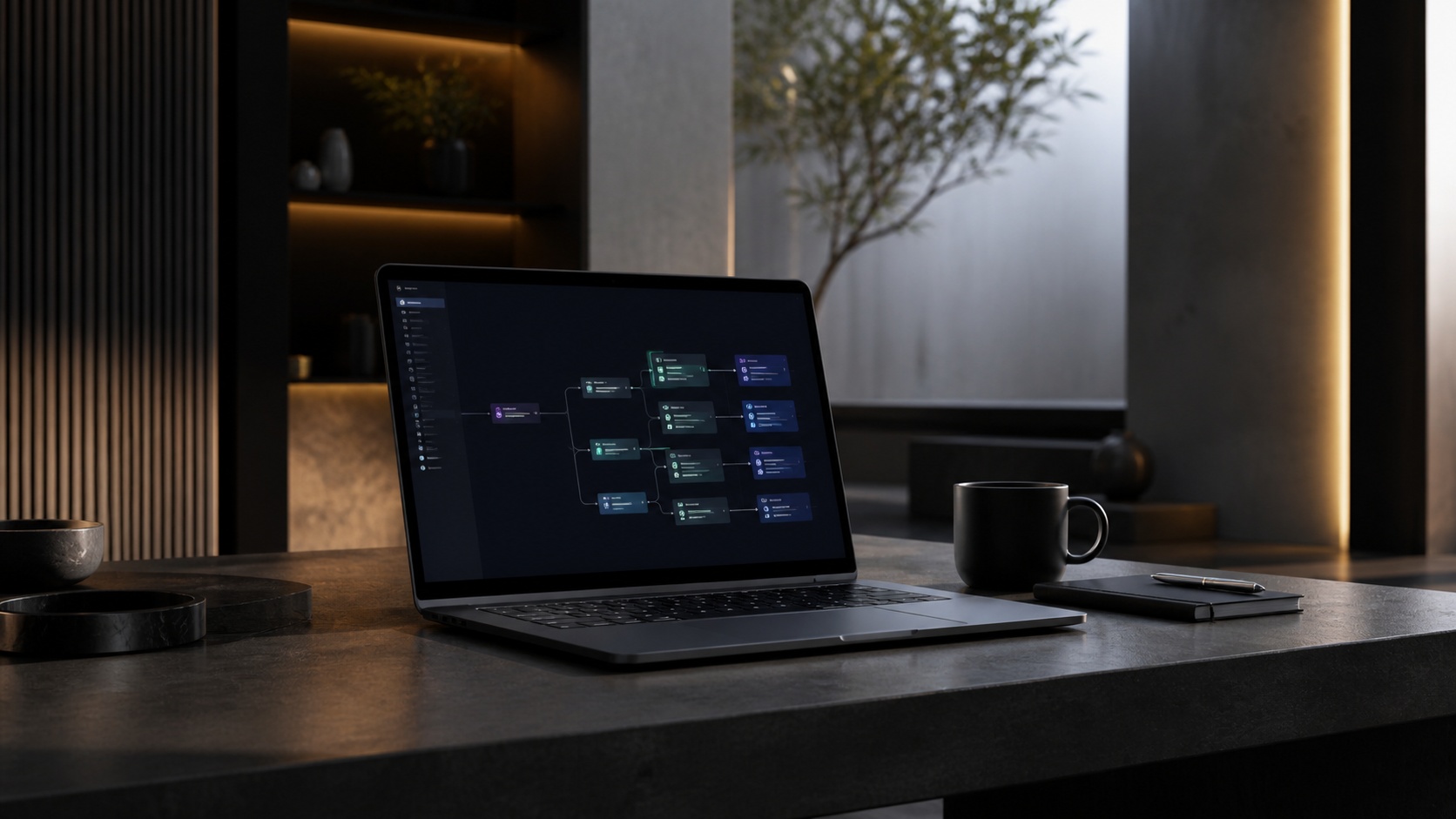 No-code automation platform interface with visual workflow builder