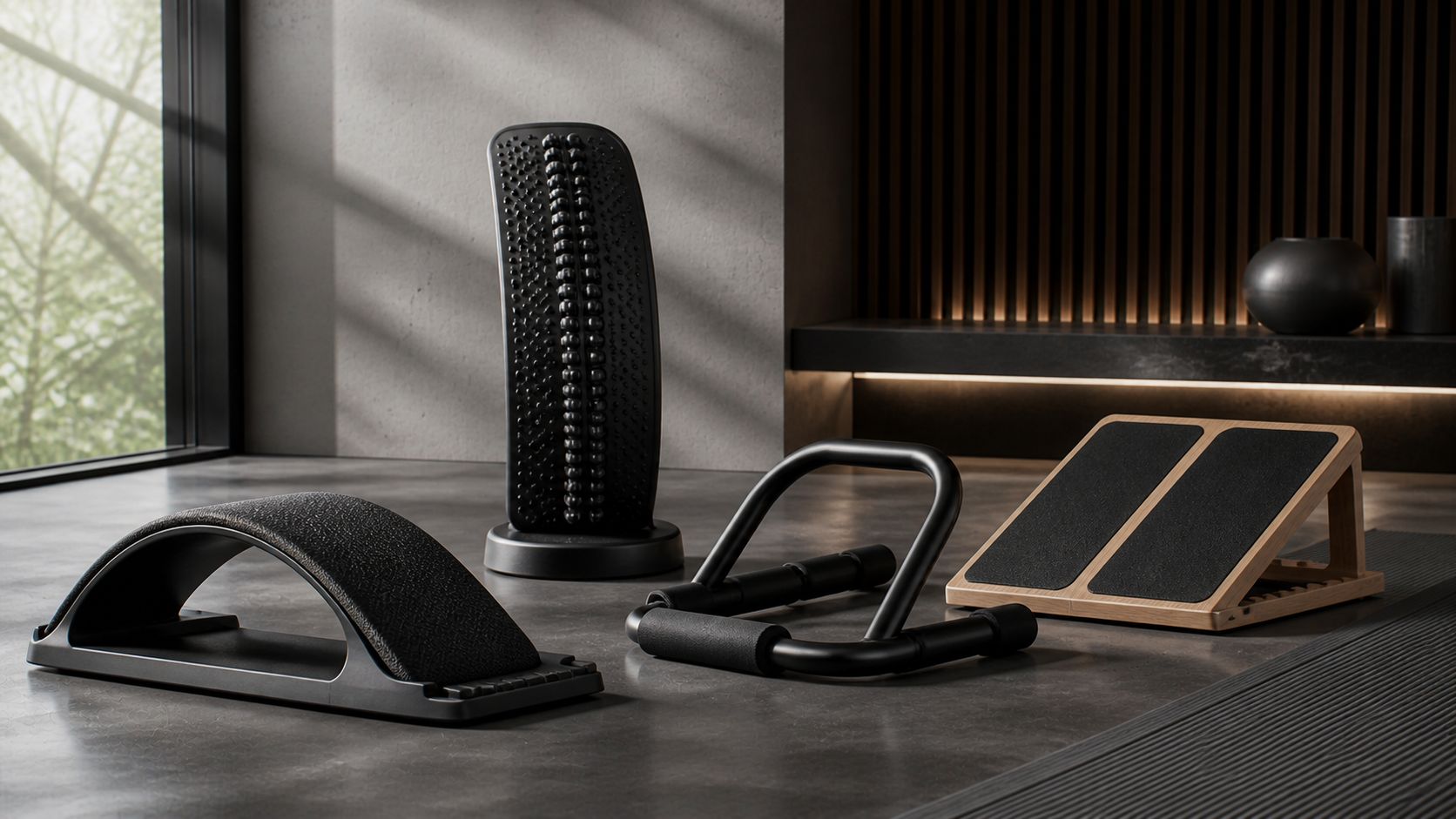 Stretching devices representing flexibility and recovery tools