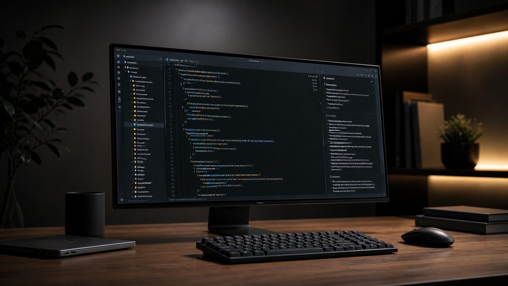 Text-based code editor for simple and efficient coding