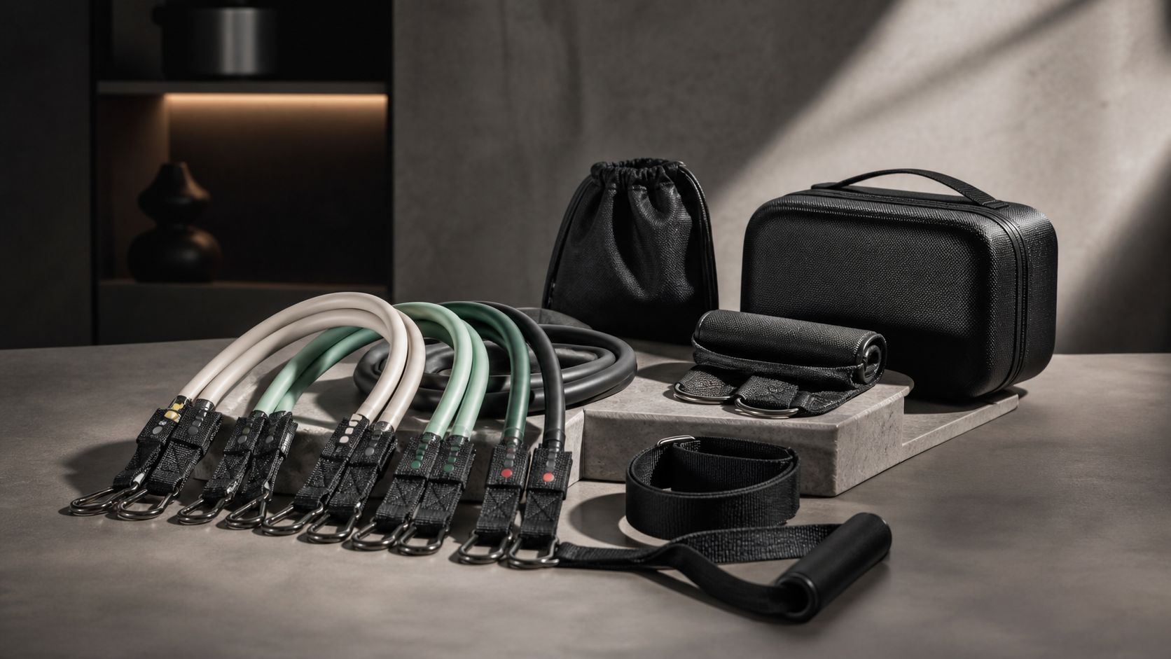 Therapy resistance kits representing bands and rehabilitation strength tools