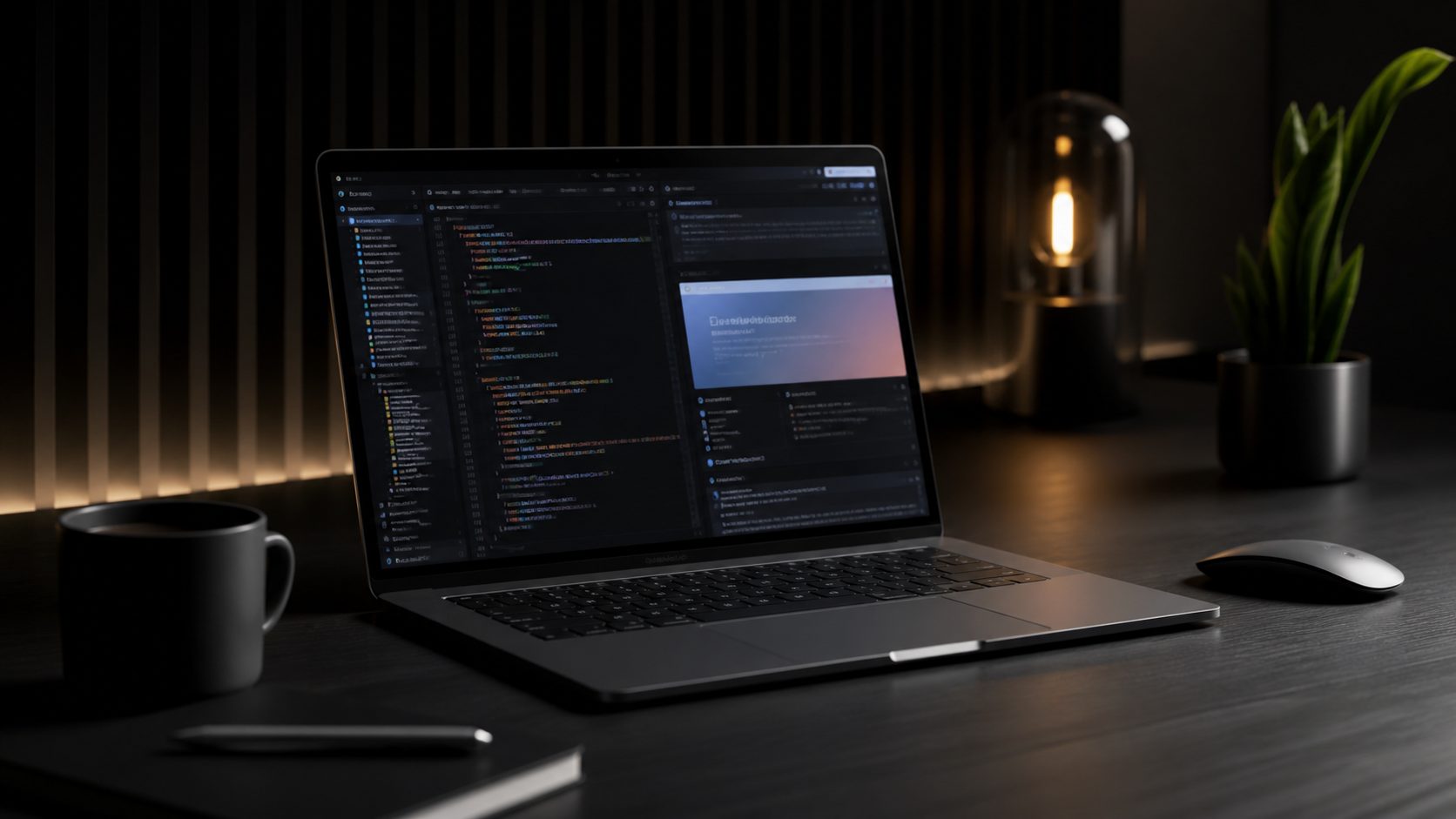 Web development IDEs representing browser and app coding workflows