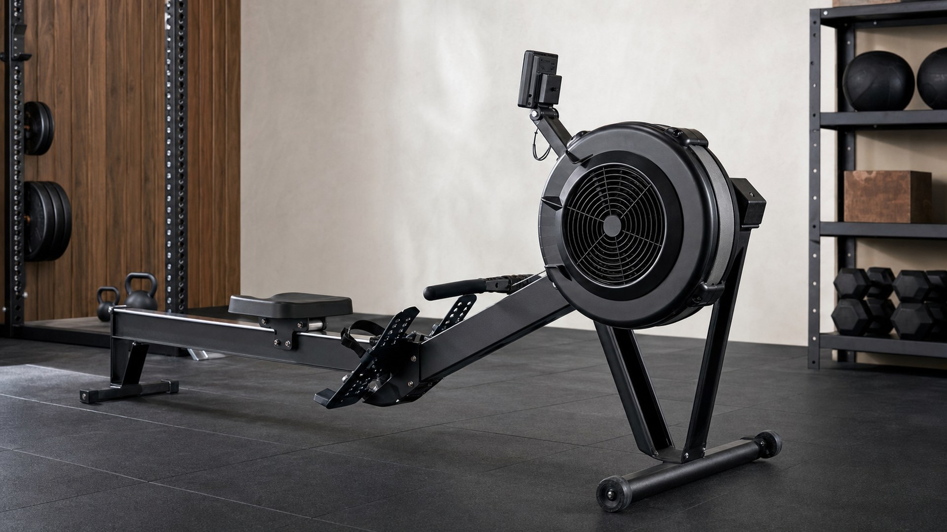 AssaultRower Pro air rower in a home training room