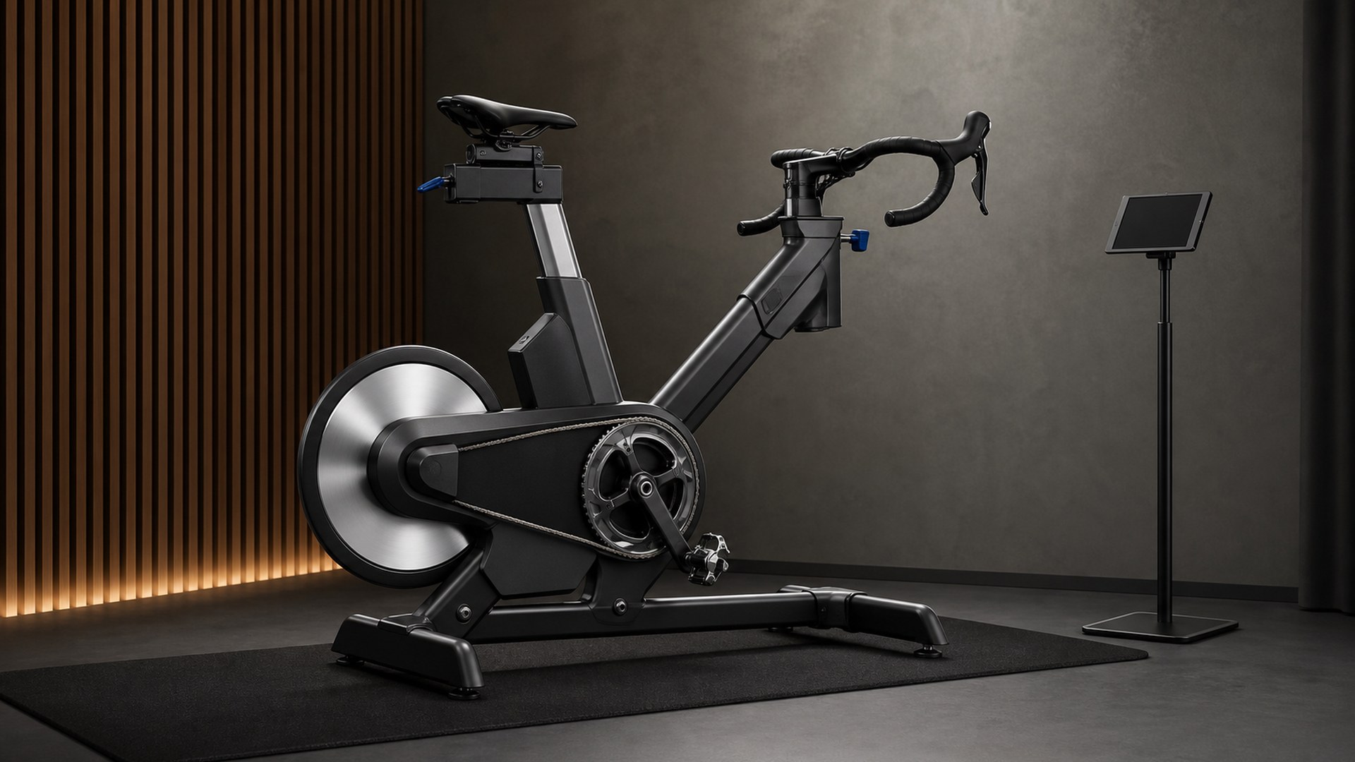 Sunny Health and Fitness SF-B1805 magnetic spin bike in a clean home workout room