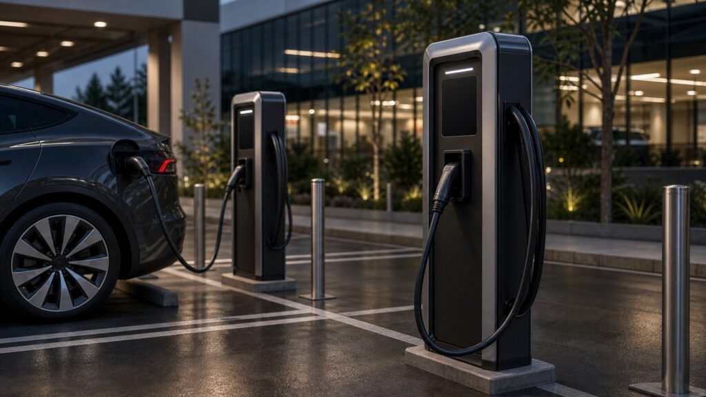 Commercial EV Charging Stations hero image for Review Streets