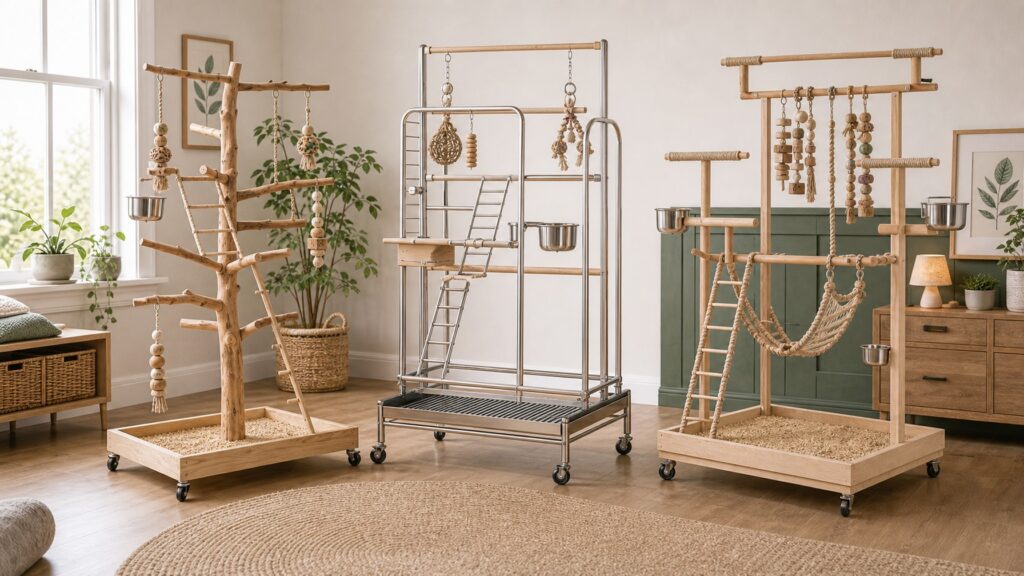 Large Bird Play Stands hero image for Review Streets
