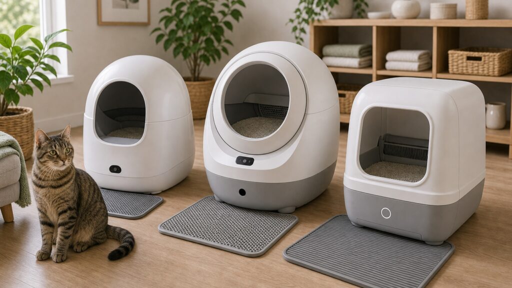 Self-Cleaning Litter Boxes hero image for Review Streets