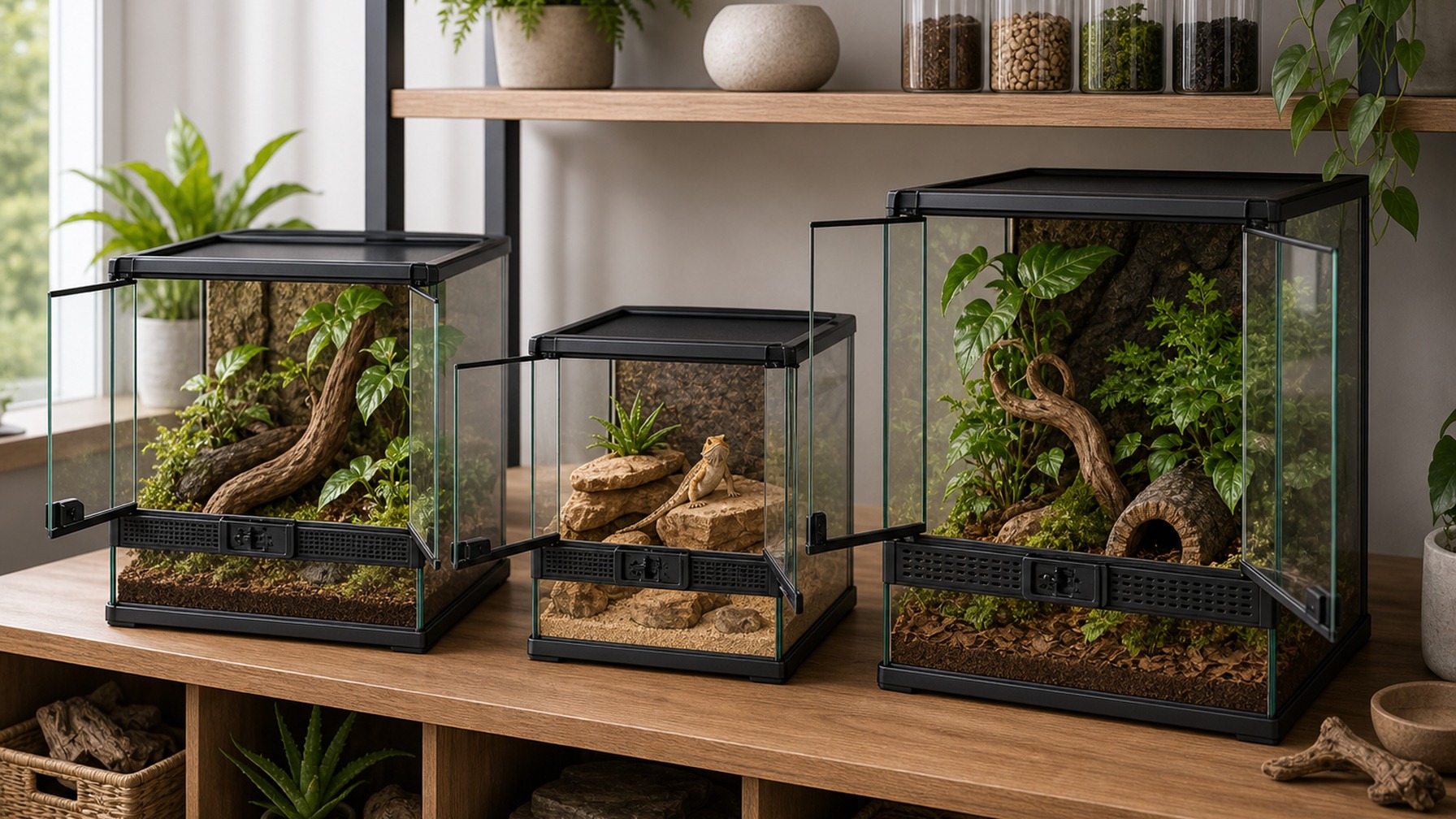Front-Opening Terrariums