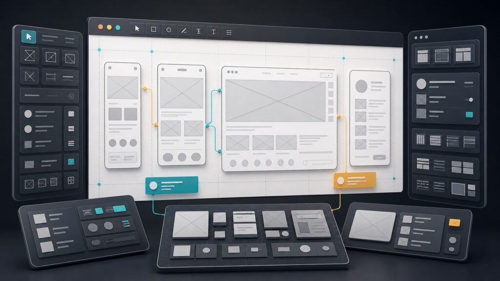 Wireframing Software hero image for Review Streets