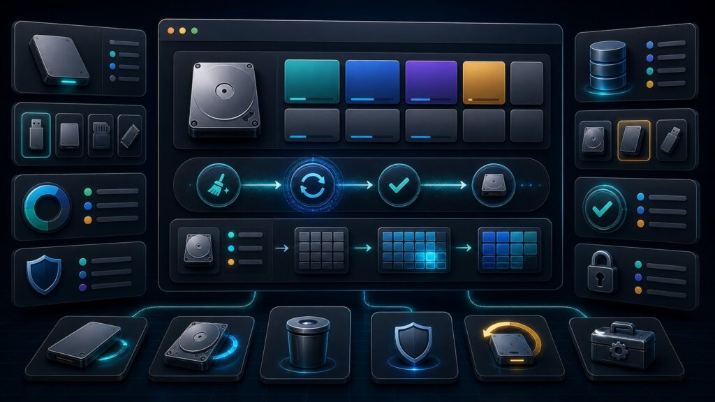 Disk Formatting Tools hero image for Review Streets