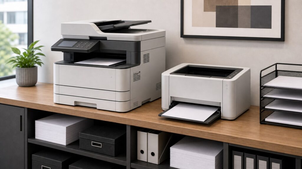 All-in-One Printers vs Single-Function Printers business comparison image