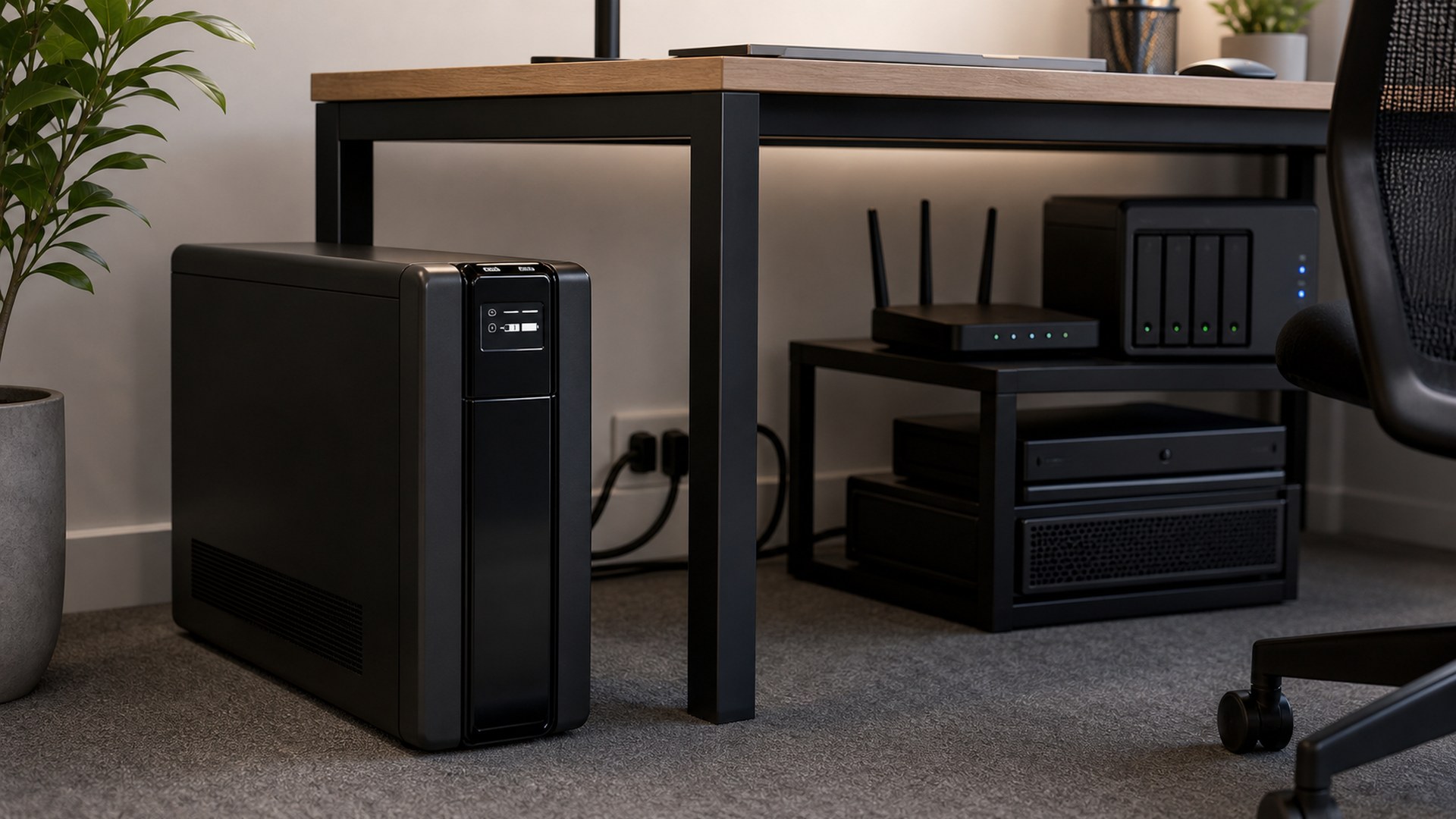 APC Back-UPS Pro BR1500MS2 in a modern business workspace