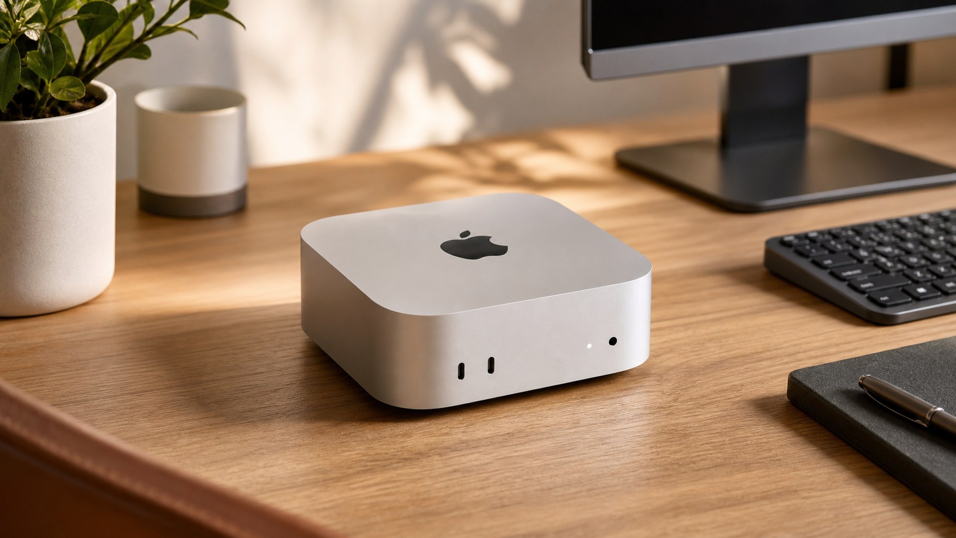 Apple Mac mini M4 compact desktop on a premium home office desk