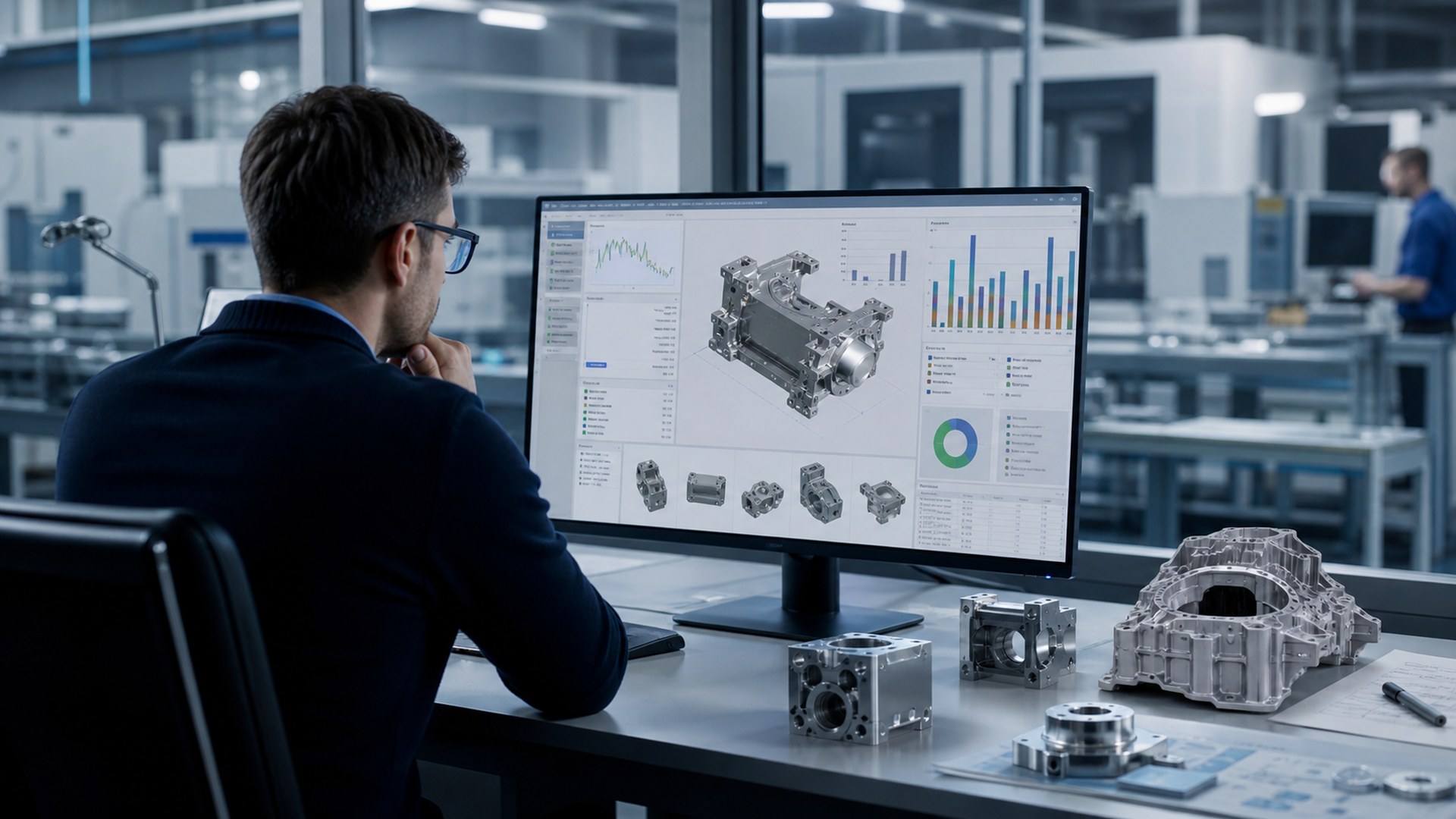 aPriori AI fabrication shop software editorial interface concept