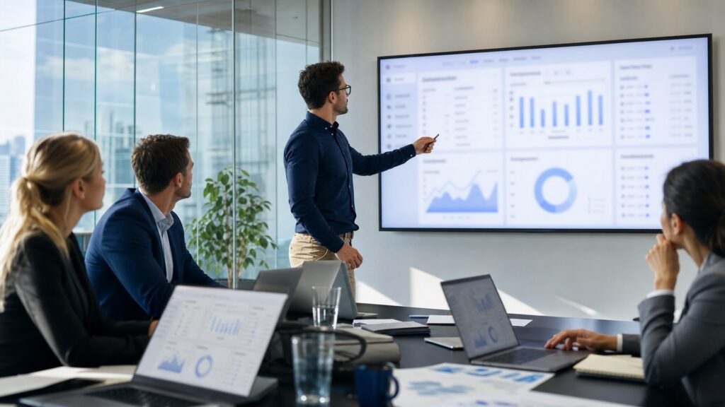 AI sales prospecting tools shown as a modern revenue intelligence and lead research workspace